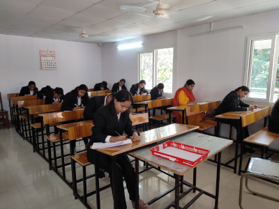 Participants writing essays